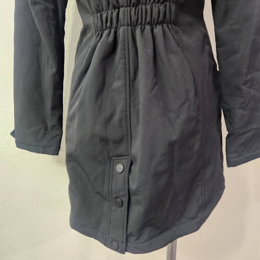 Black Softshell Long Womens Jacket Canada Weathergear - Picture 7 of 12